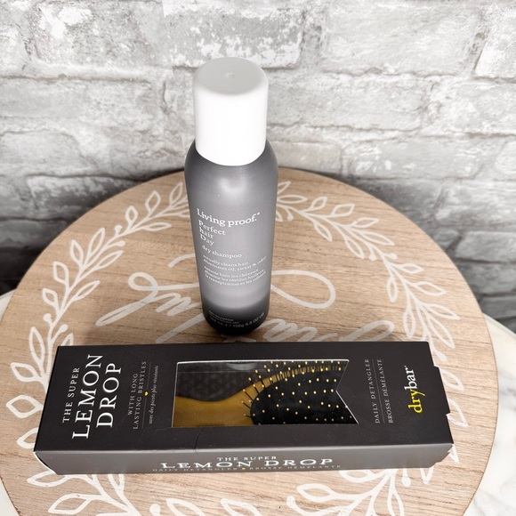 Living Proof Perfect Hair Day Dry shampoo & lemon drop hair brush both Full Size - Picture 1 of 6